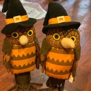 SOLD 2018 Target Halloween Barney Felt Witch Hat Stuffed Owl Figurine Decor